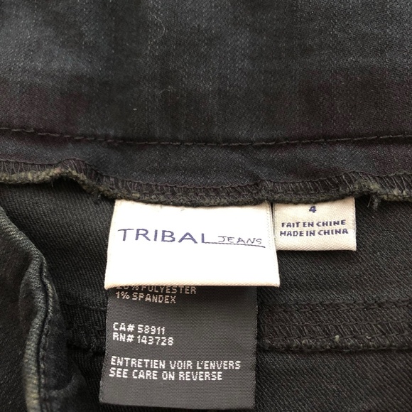 Tribal Pull On Jeans in Black Size 4 - Picture 5 of 8